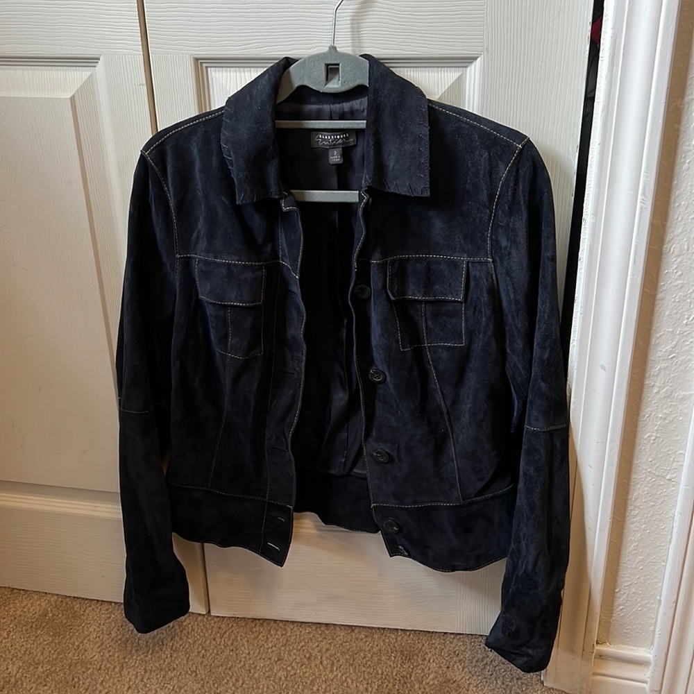 Vintage 90’s Suede Navy Jacket